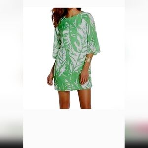 Green and White Leaf Print Dress Lilly Pulitzer Target Calab